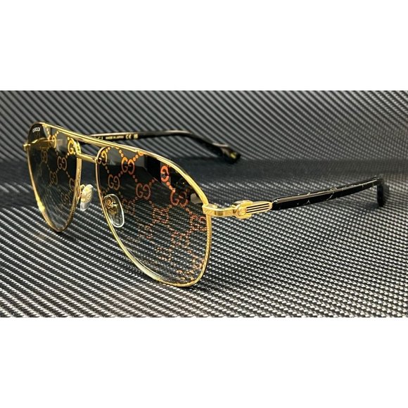 Gucci Gold Mirror Men's Sunglasses - Picture 1 of 5